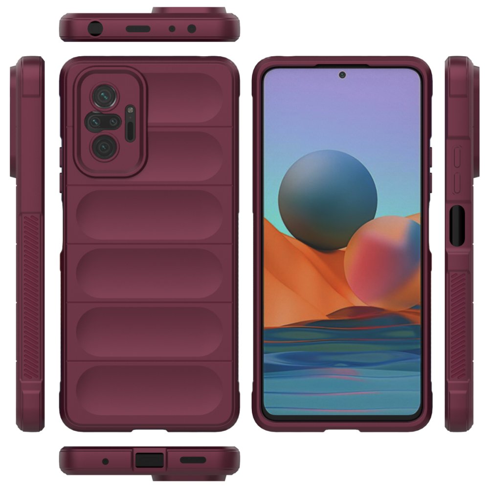 Newface Xiaomi Redmi Note 10 Pro Kılıf Optimum Silikon - Bordo