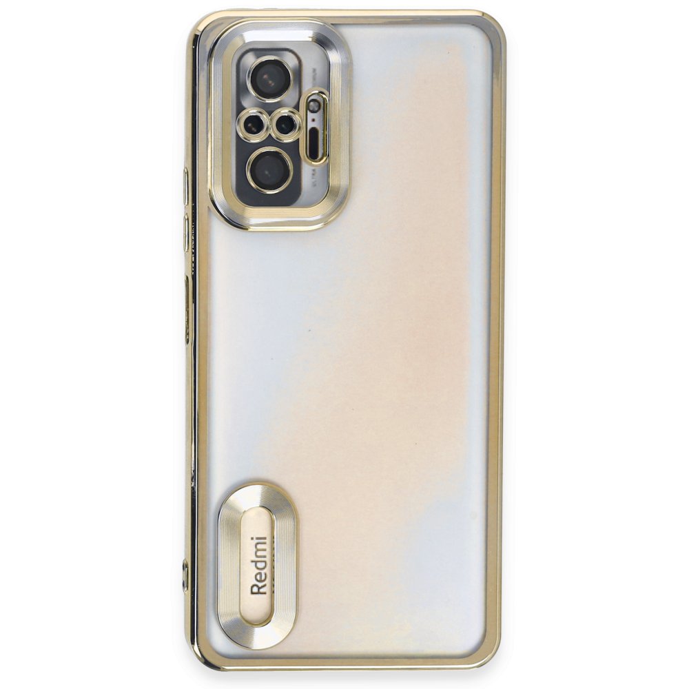 Newface Xiaomi Redmi Note 10 Pro Kılıf Slot Silikon - Gold