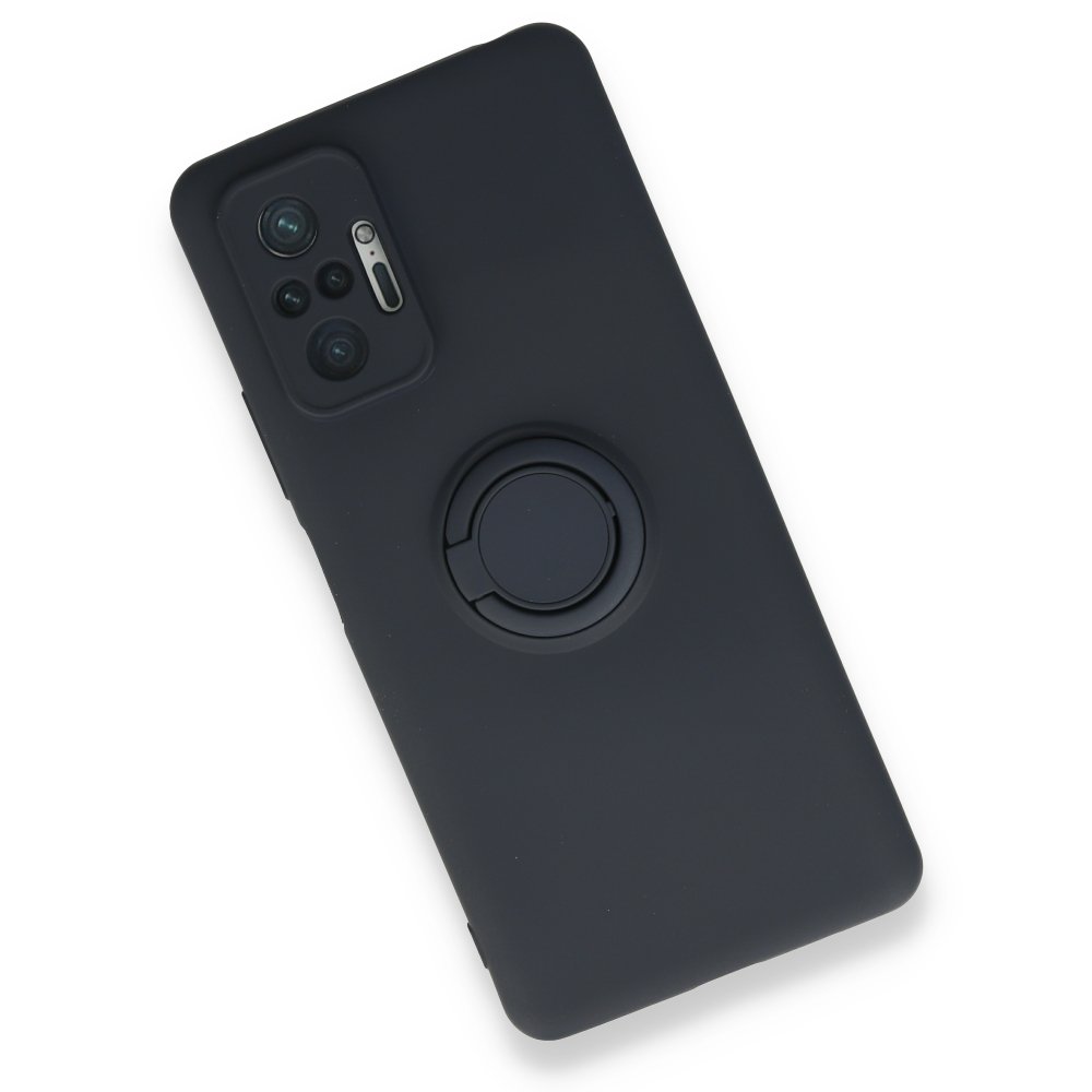 Newface Xiaomi Redmi Note 10 Pro Kılıf Viktor Yüzüklü Silikon - Lacivert