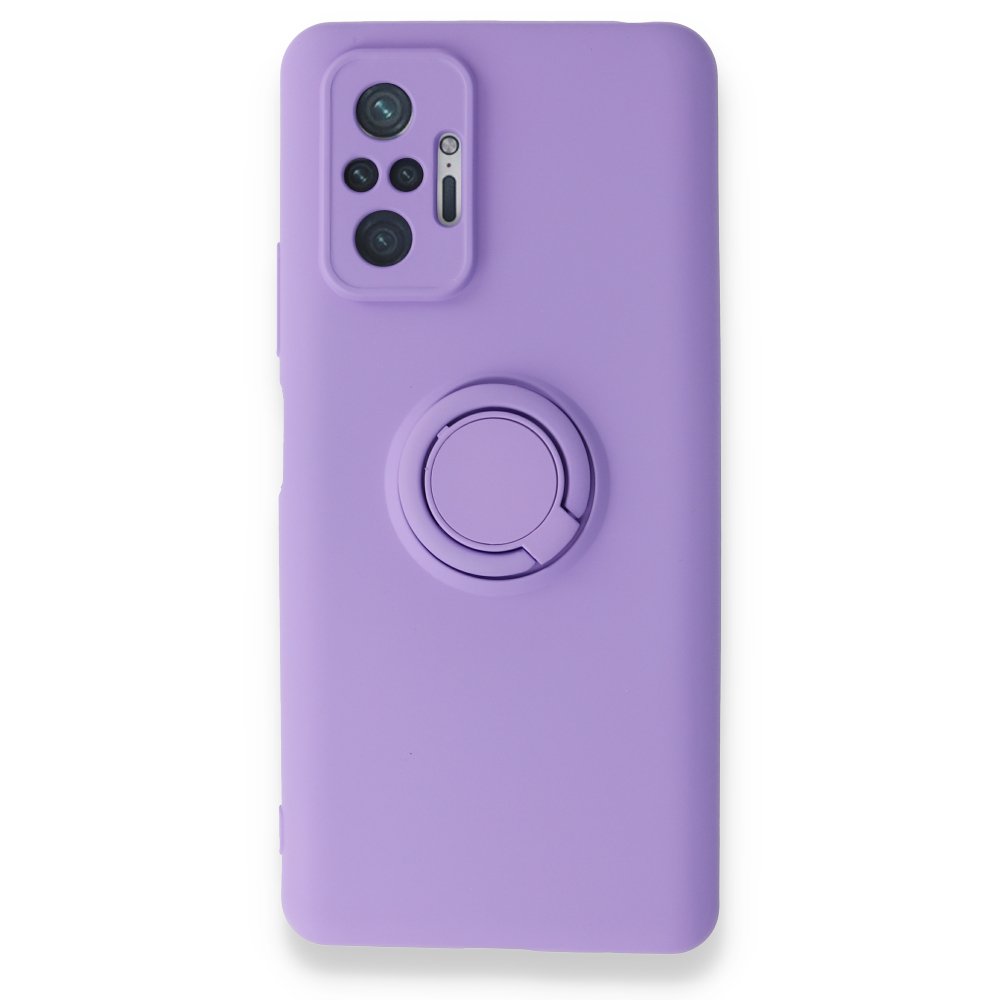 Newface Xiaomi Redmi Note 10 Pro Kılıf Viktor Yüzüklü Silikon - Mor