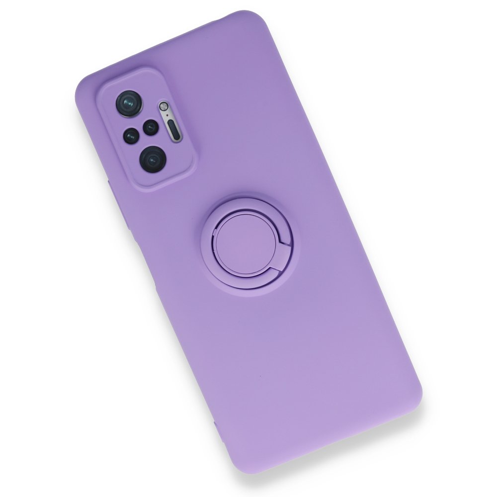 Newface Xiaomi Redmi Note 10 Pro Kılıf Viktor Yüzüklü Silikon - Mor
