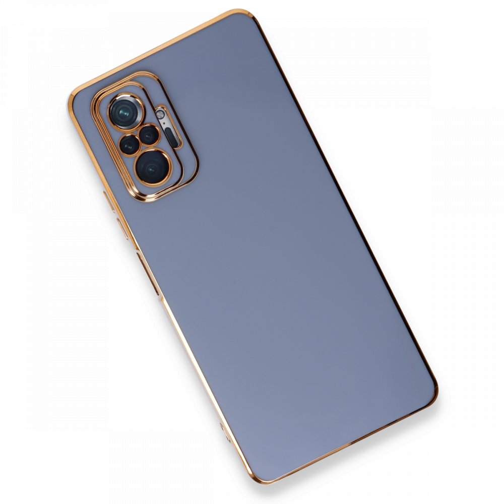 Newface Xiaomi Redmi Note 10 Pro Kılıf Volet Silikon - Mavi