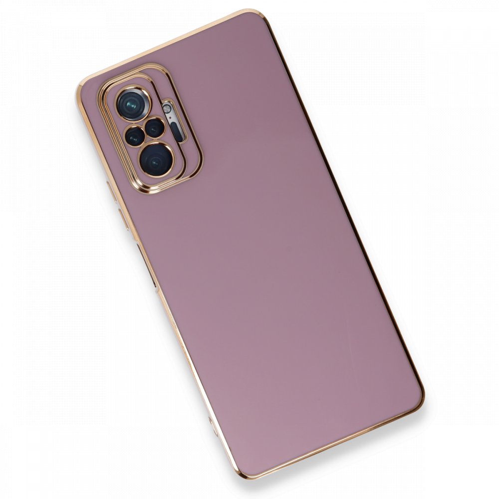 Newface Xiaomi Redmi Note 10 Pro Kılıf Volet Silikon - Mor