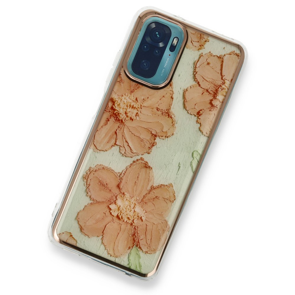 Newface Xiaomi Redmi Note 10S Kılıf Çiçekli Silikon - Rose