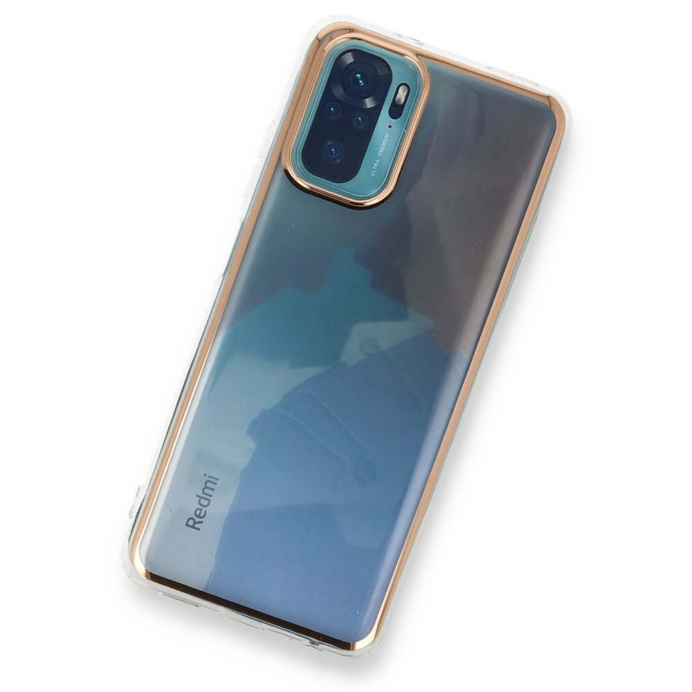 Newface Xiaomi Redmi Note 10S Kılıf Çiçekli Silikon - Pembe-Mavi