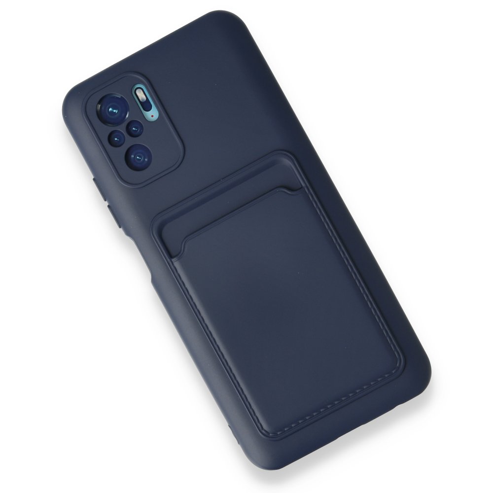 Newface Xiaomi Redmi Note 10S Kılıf Kelvin Kartvizitli Silikon - Lacivert