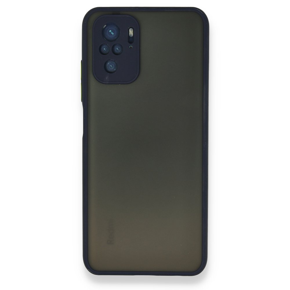 Newface Xiaomi Redmi Note 10S Kılıf Montreal Silikon Kapak - Lacivert