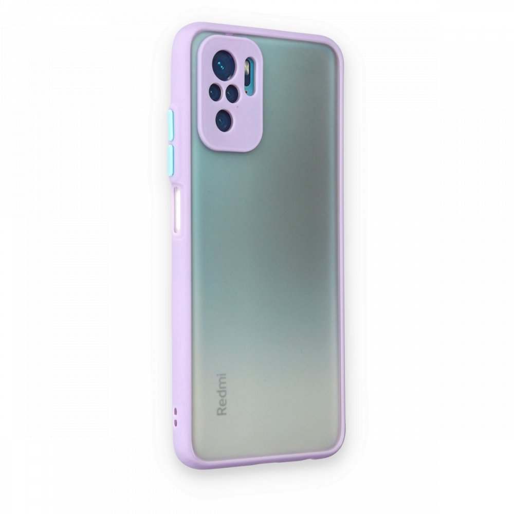 Newface Xiaomi Redmi Note 10S Kılıf Montreal Silikon Kapak - Mor