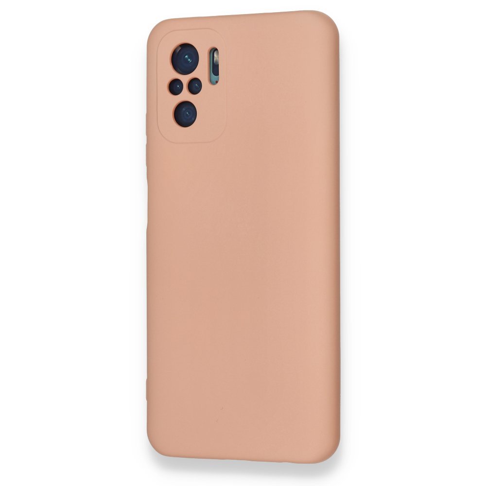 Newface Xiaomi Redmi Note 10S Kılıf Nano içi Kadife Silikon - Pudra