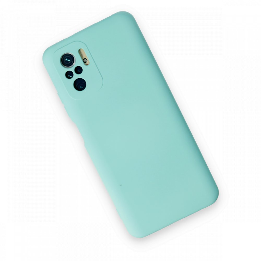Newface Xiaomi Redmi Note 10S Kılıf Nano içi Kadife Silikon - Su Yeşili