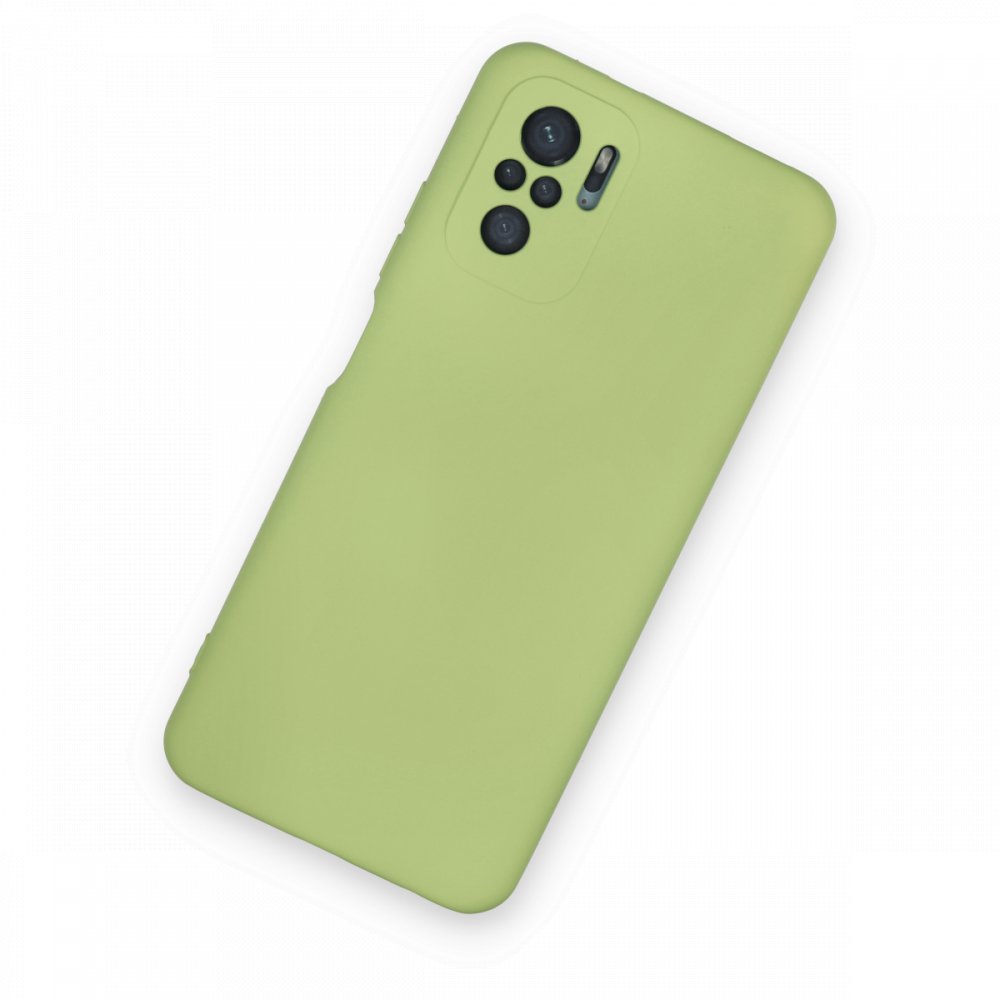 Newface Xiaomi Redmi Note 10S Kılıf Nano içi Kadife Silikon - Yeşil