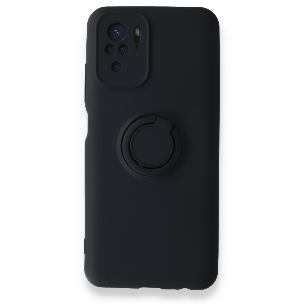 Newface Xiaomi Redmi Note 10S Kılıf Viktor Yüzüklü Silikon - Lacivert