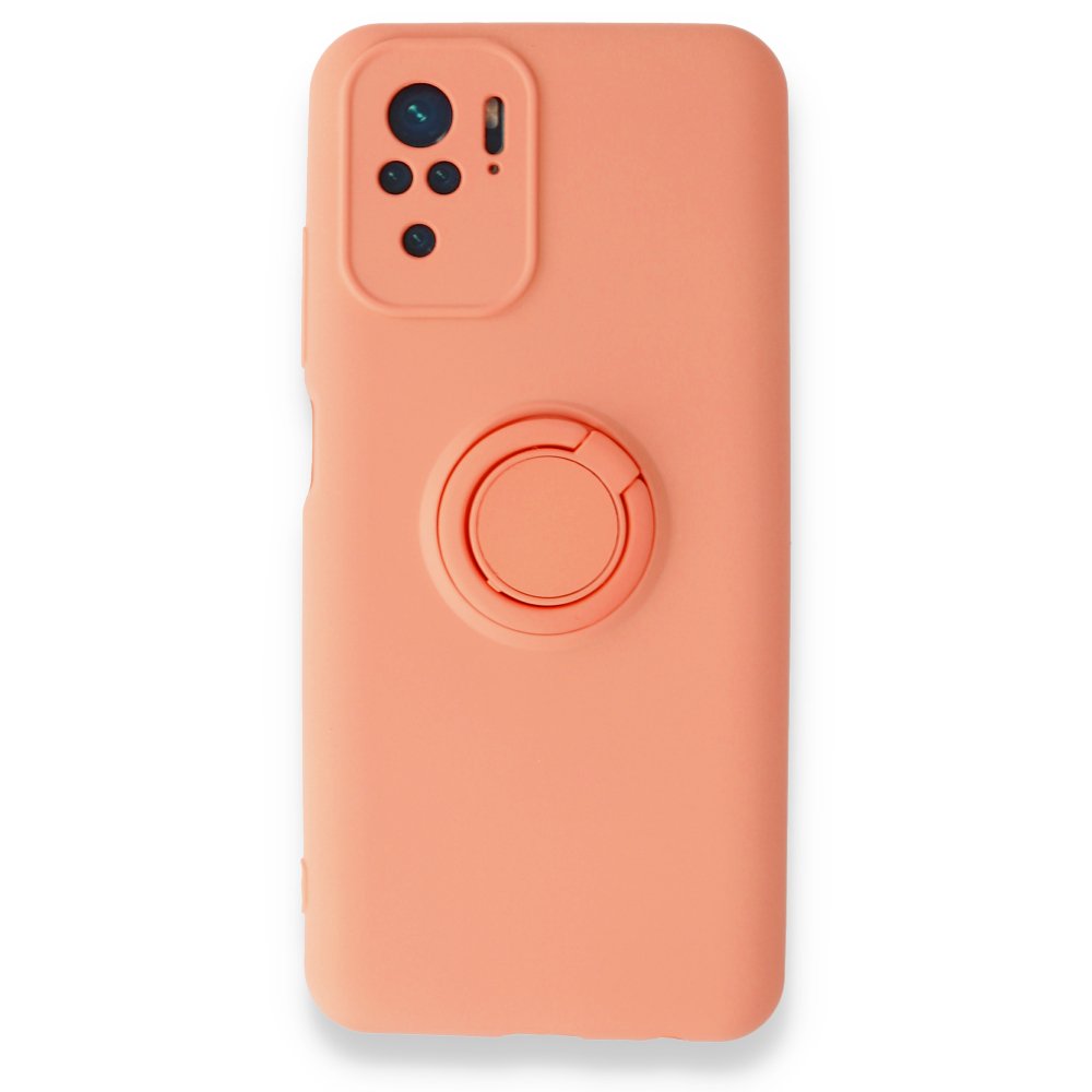 Newface Xiaomi Redmi Note 10S Kılıf Viktor Yüzüklü Silikon - Pudra