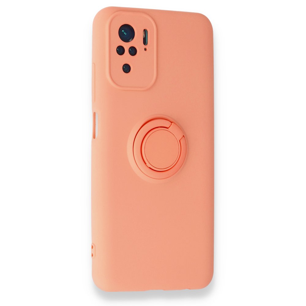 Newface Xiaomi Redmi Note 10S Kılıf Viktor Yüzüklü Silikon - Pudra