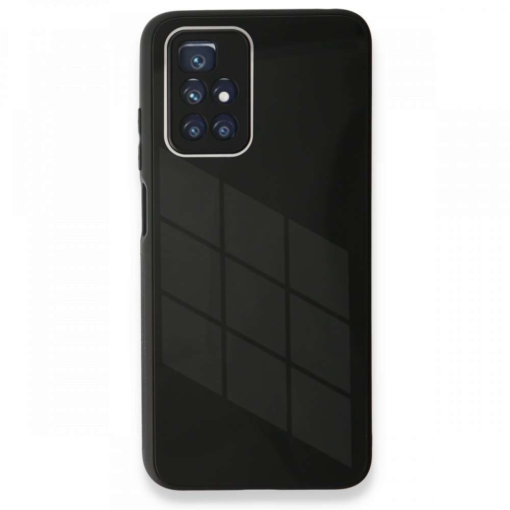 Newface Xiaomi Redmi Note 11 4G Kılıf Glass Kapak - Siyah