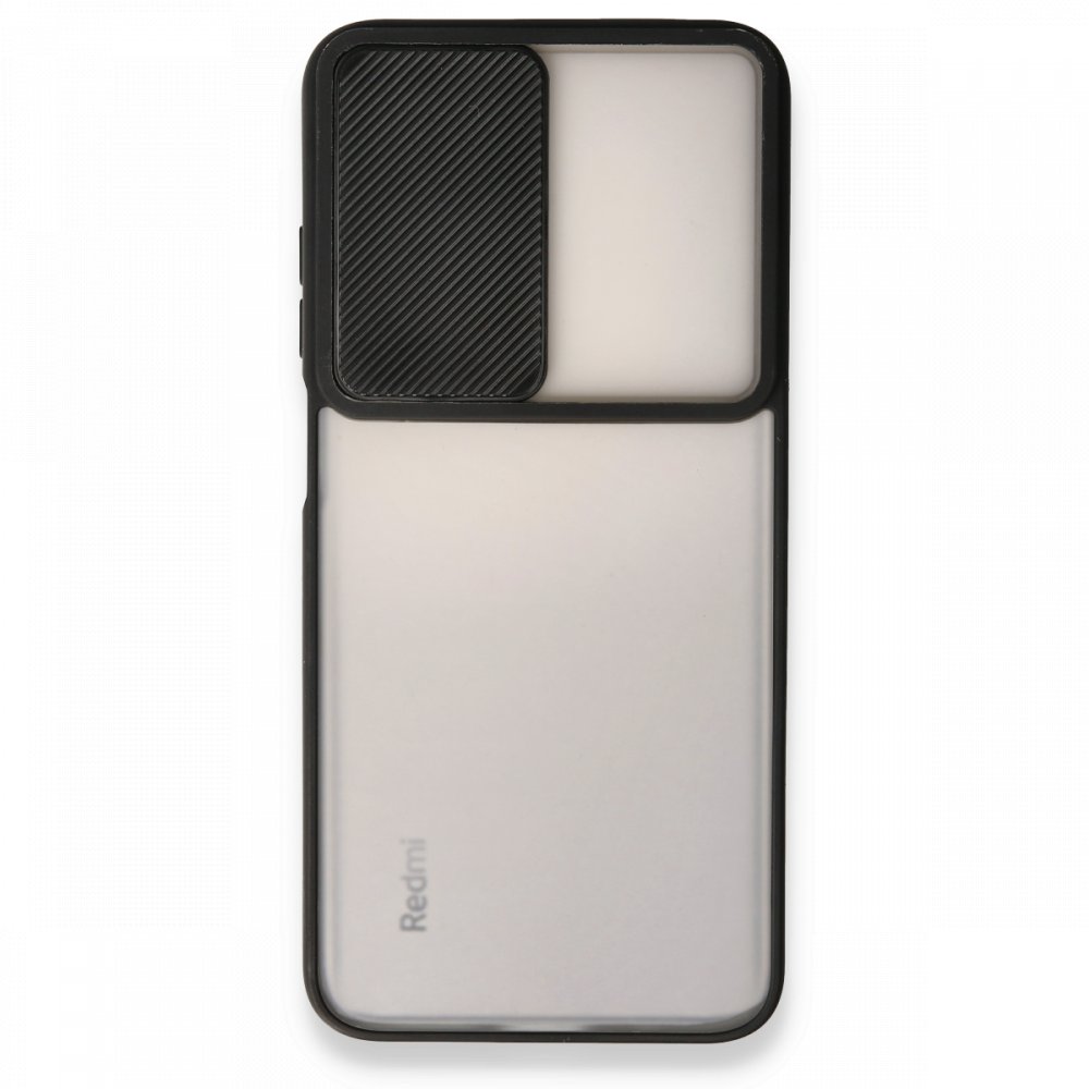 Newface Xiaomi Redmi Note 11 4G Kılıf Palm Buzlu Kamera Sürgülü Silikon - Siyah