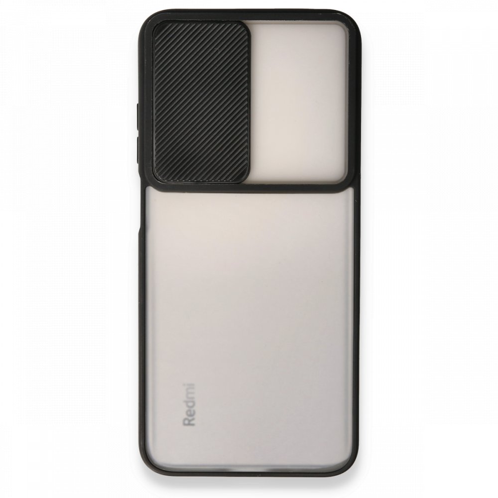 Newface Xiaomi Redmi Note 11 4G Kılıf Palm Buzlu Kamera Sürgülü Silikon - Siyah