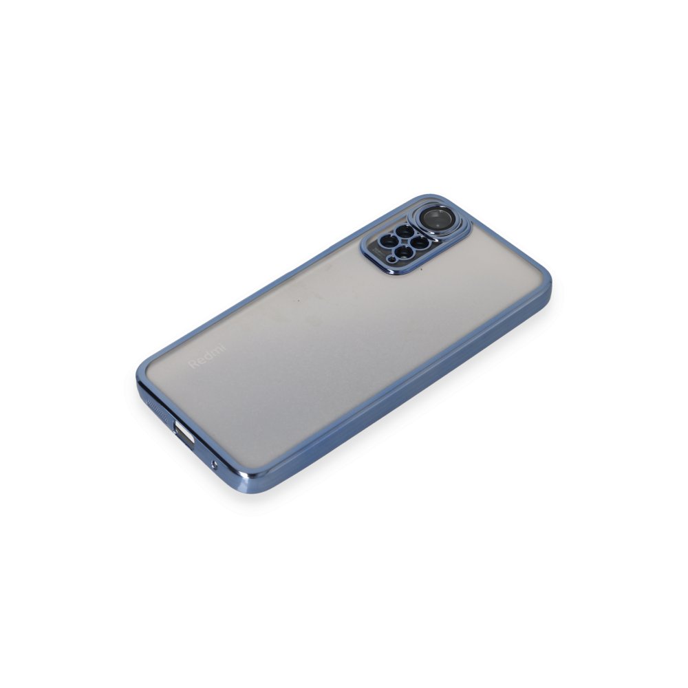 Newface Xiaomi Redmi Note 11 4G Kılıf Razer Lensli Silikon - Açık Mavi