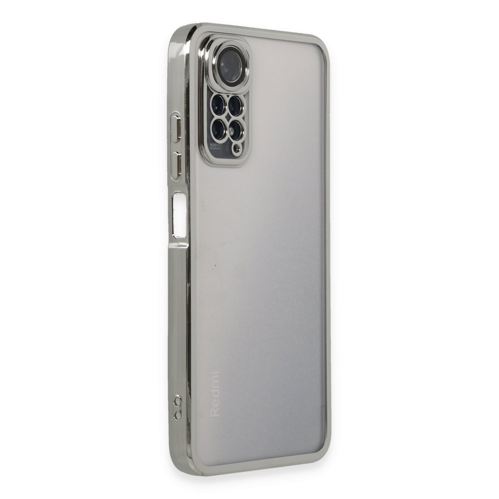 Newface Xiaomi Redmi Note 11 4G Kılıf Razer Lensli Silikon - Gümüş