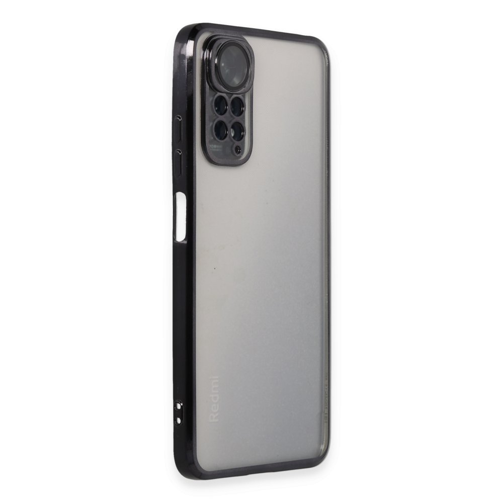 Newface Xiaomi Redmi Note 11 4G Kılıf Razer Lensli Silikon - Siyah