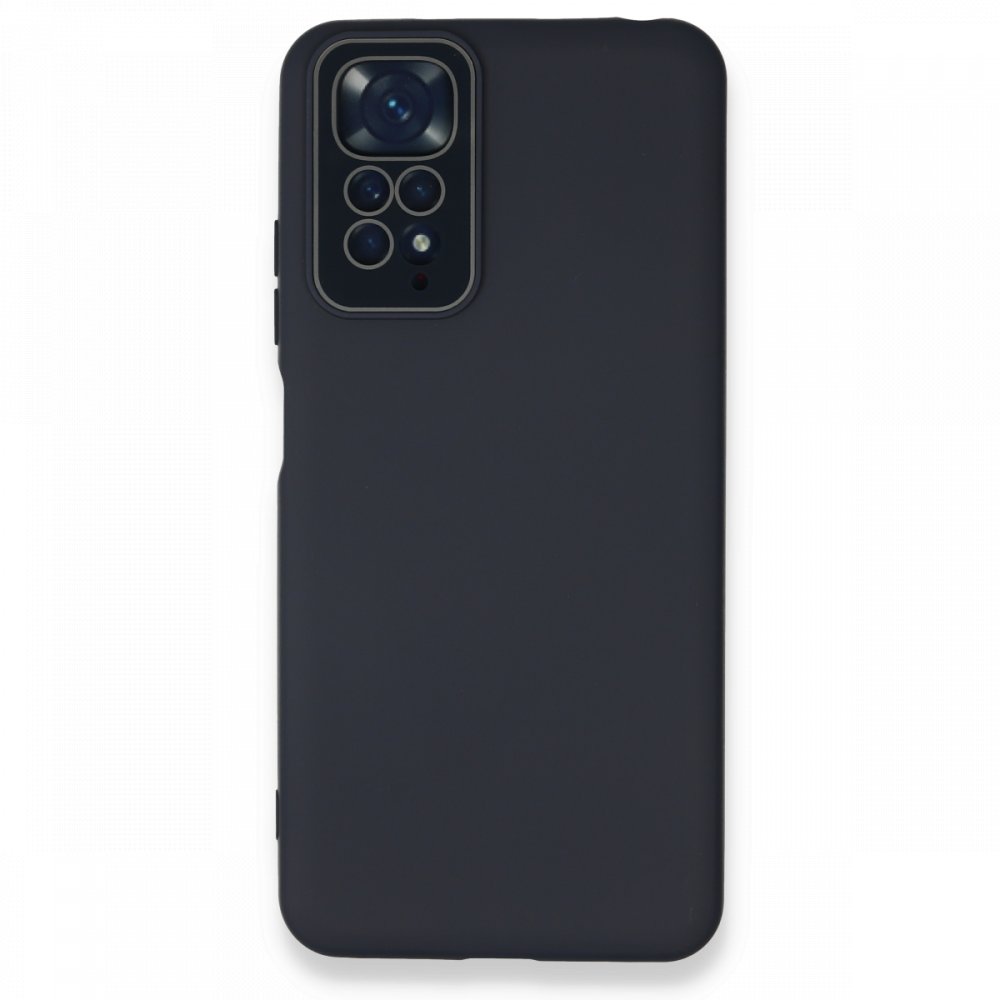 Newface Xiaomi Redmi Note 11 Kılıf Lansman Glass Kapak - Lacivert