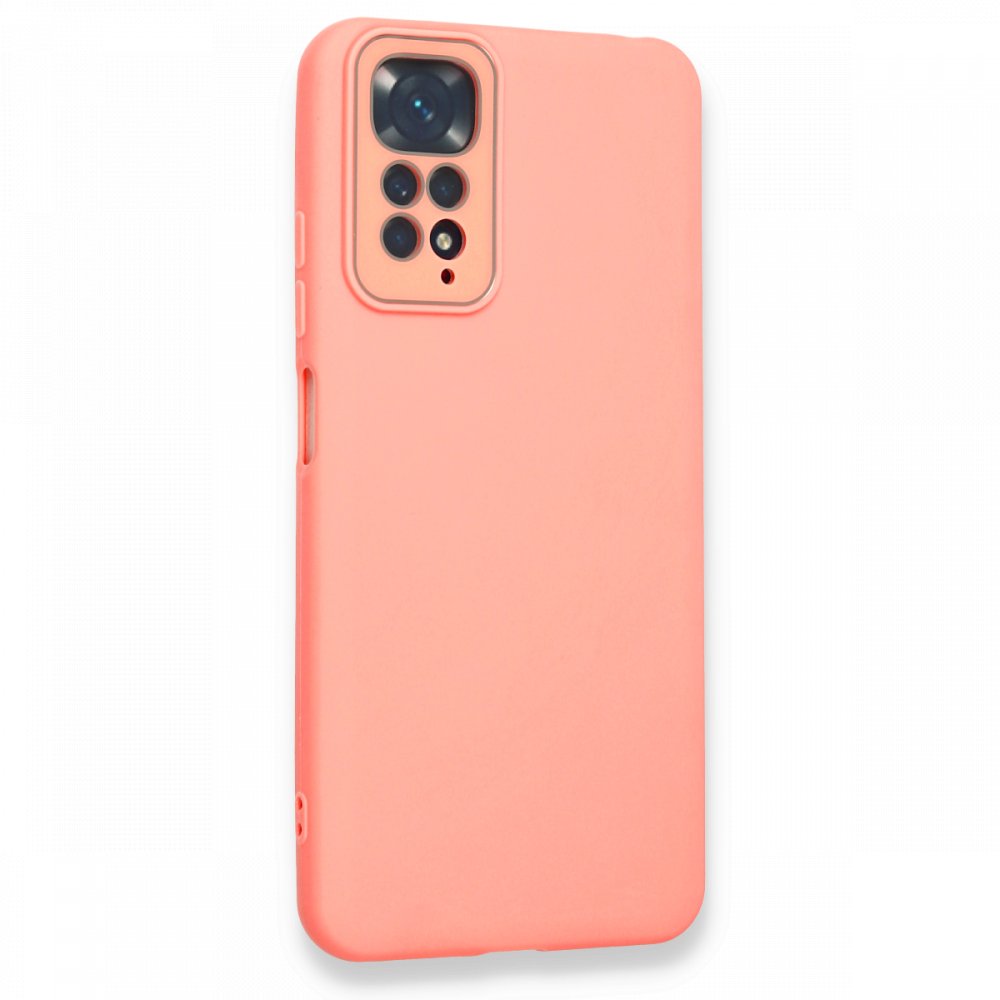 Newface Xiaomi Redmi Note 11 Kılıf Lansman Glass Kapak - Pembe