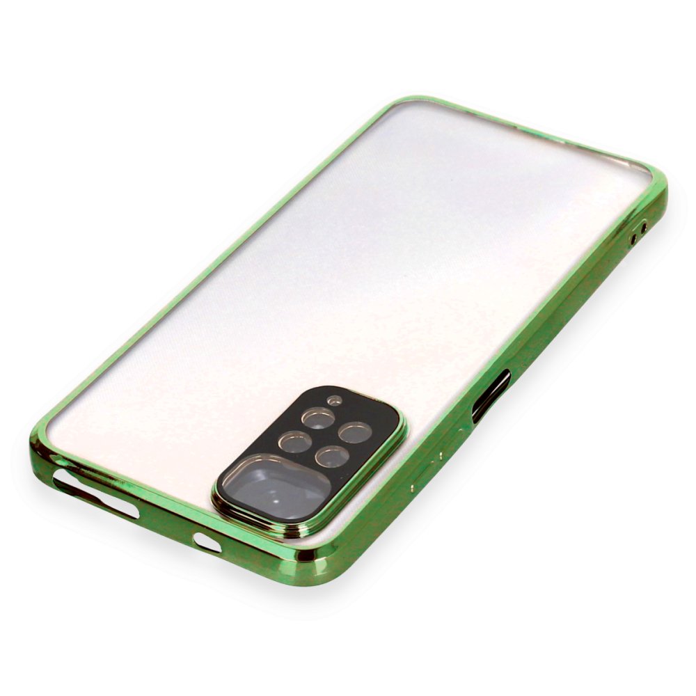 Newface Xiaomi Redmi Note 11 Kılıf Razer Lensli Silikon - Yeşil