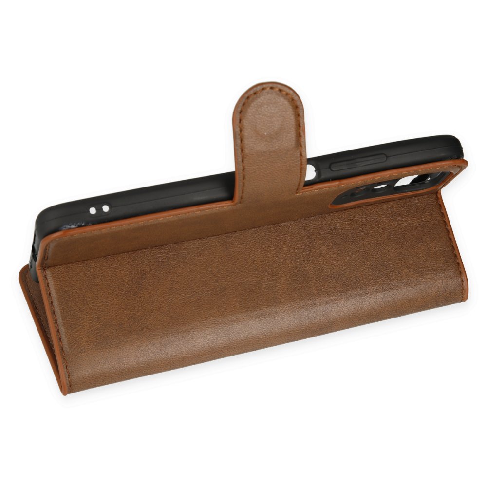 Newface Xiaomi Redmi Note 11 Kılıf Trend S Plus Kapaklı Kılıf - Taba