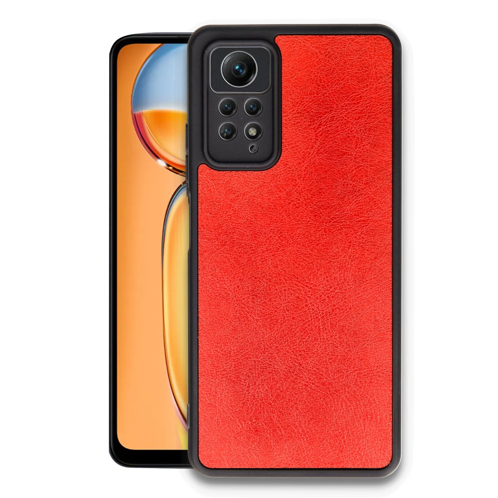 Newface Xiaomi Redmi Note 11 Pro Kılıf Aras Deri Kapak - Kırmızı