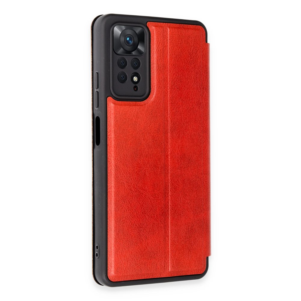 Newface Xiaomi Redmi Note 11 Pro Kılıf Flip Cover - Kırmızı