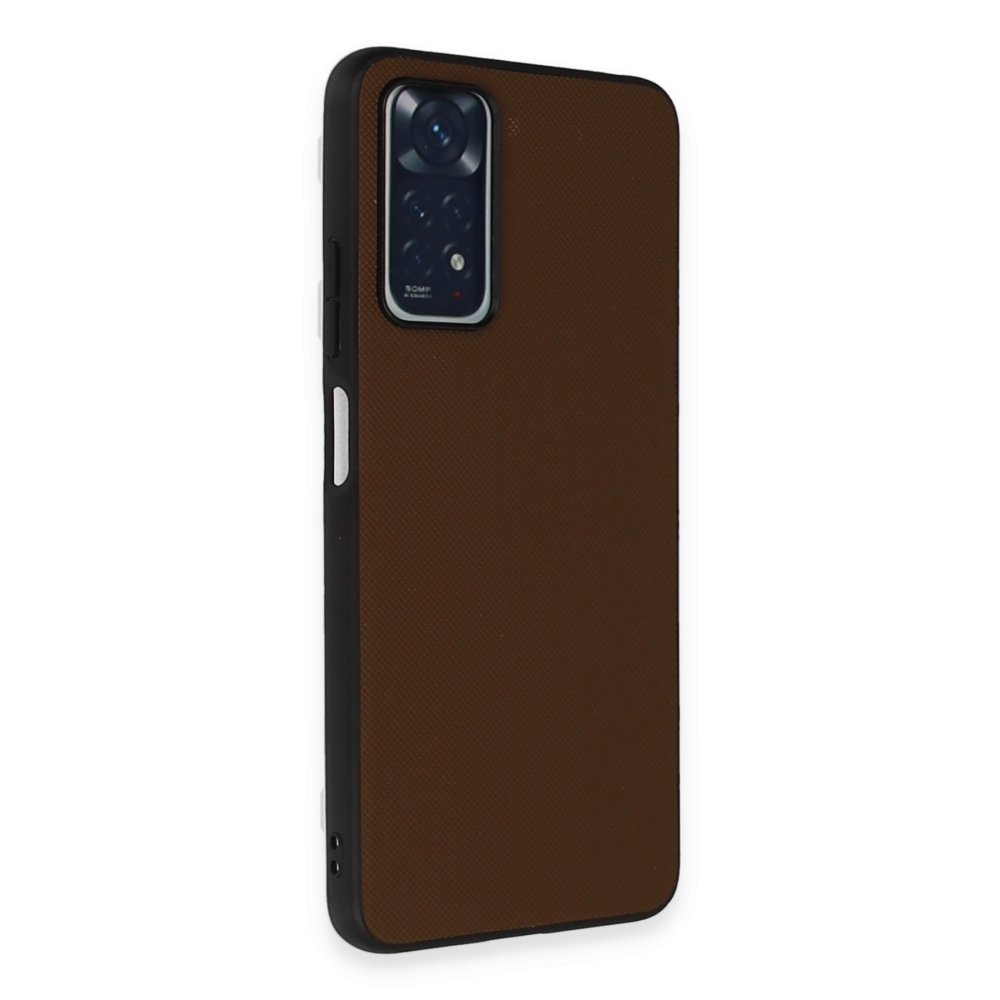 Newface Xiaomi Redmi Note 11 Pro Kılıf Taft Kapak - Kahverengi