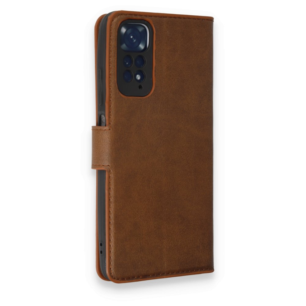 Newface Xiaomi Redmi Note 11 Pro Kılıf Trend S Plus Kapaklı Kılıf - Taba