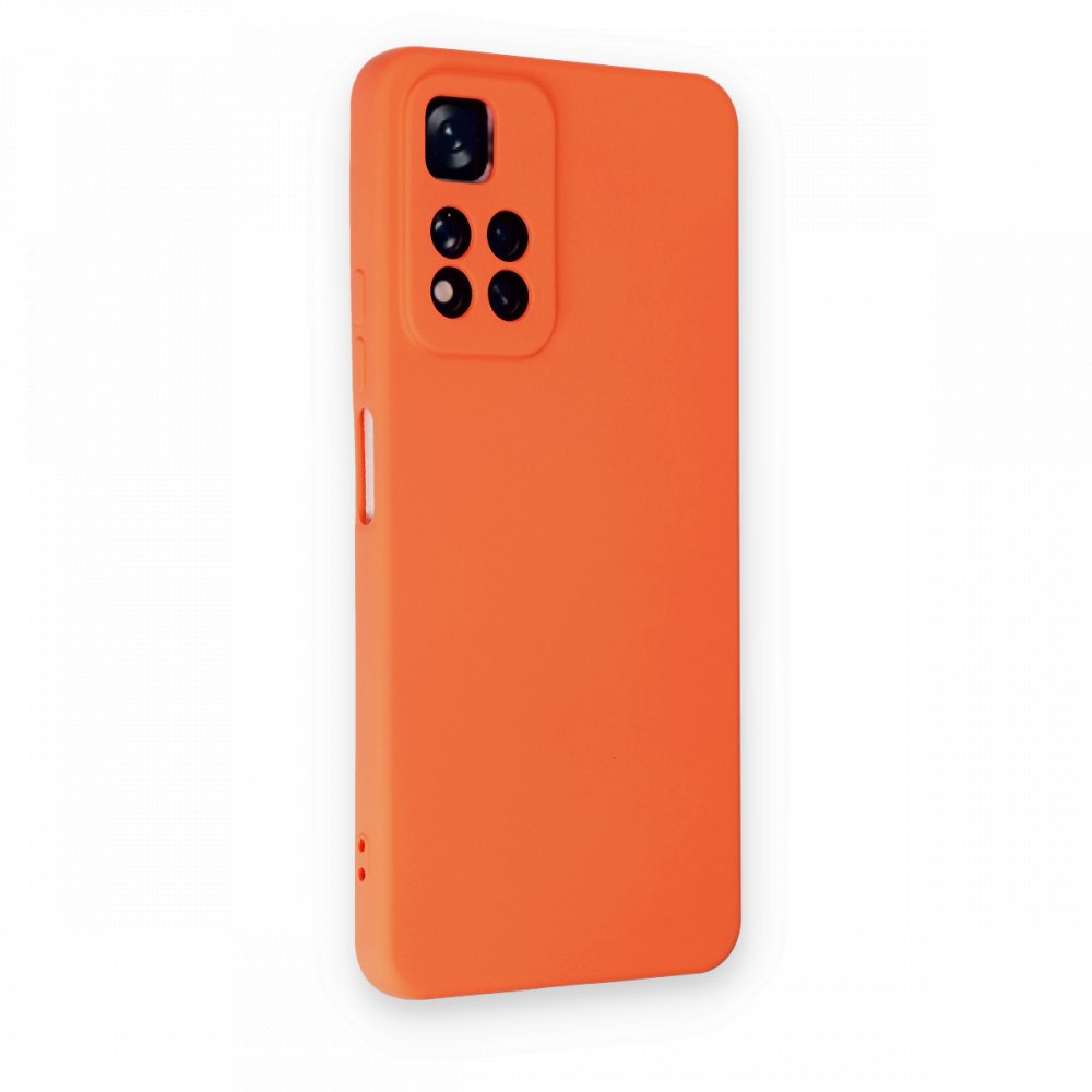 Newface Xiaomi Redmi Note 11 Pro Plus 5G Kılıf Nano içi Kadife Silikon - Turuncu