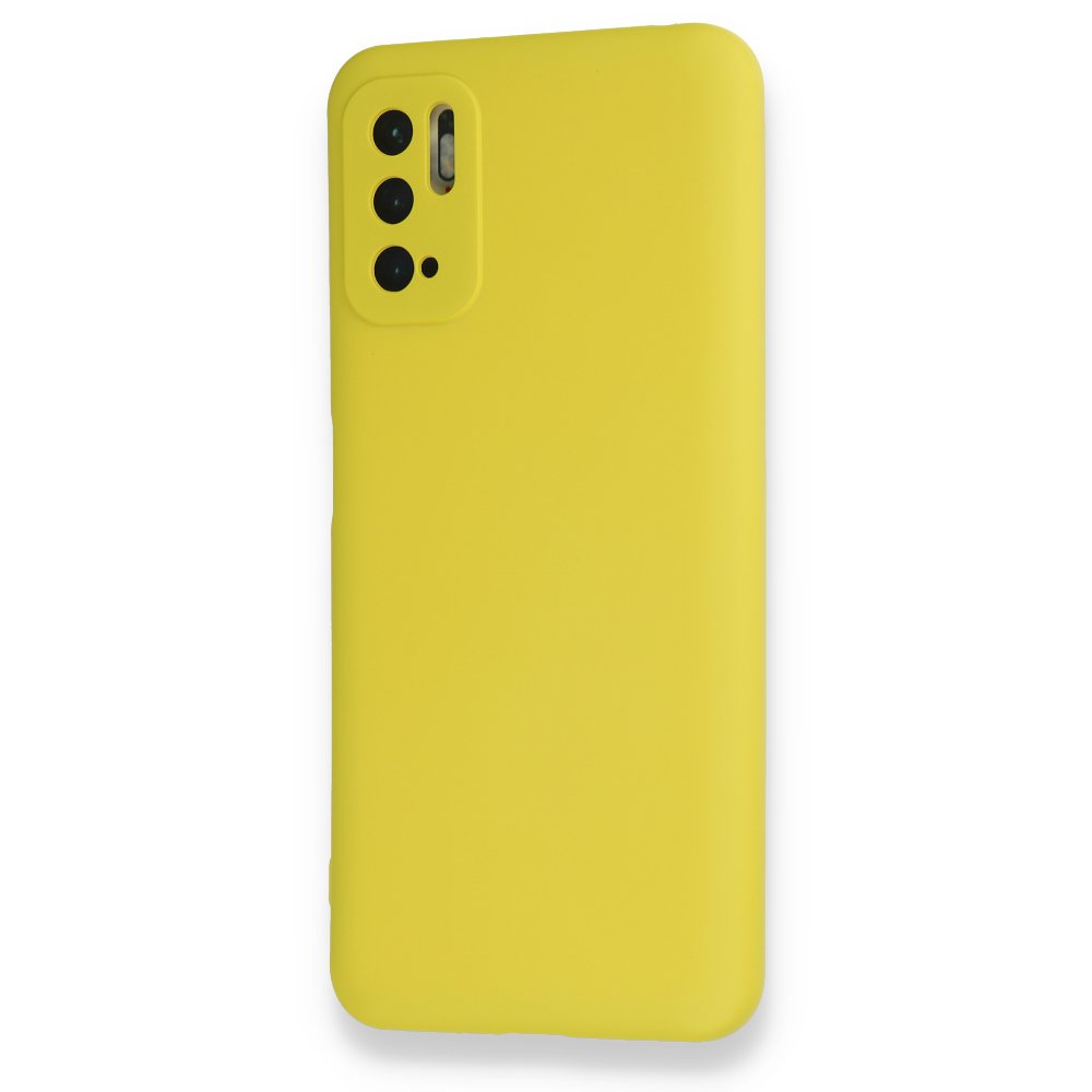 Newface Xiaomi Redmi Note 11 SE Kılıf Nano içi Kadife Silikon - Sarı