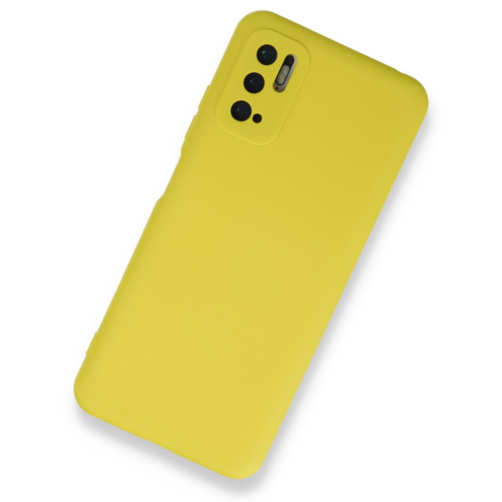 Newface Xiaomi Redmi Note 11 SE Kılıf Nano içi Kadife Silikon - Sarı