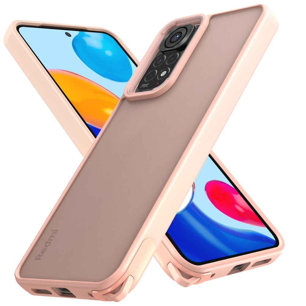 Newface Xiaomi Redmi Note 11S Kılıf Elegant Kapak - Pudra