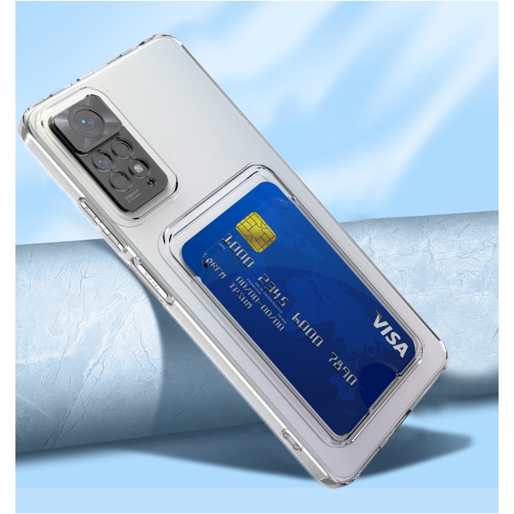 Newface Xiaomi Redmi Note 11S Kılıf Kart Şeffaf Silikon - Şeffaf