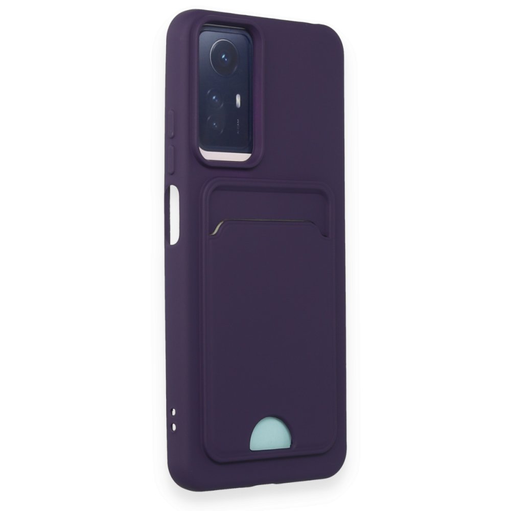 Newface Xiaomi Redmi Note 11S Kılıf Kelvin Kartvizitli Silikon - Derin Mor