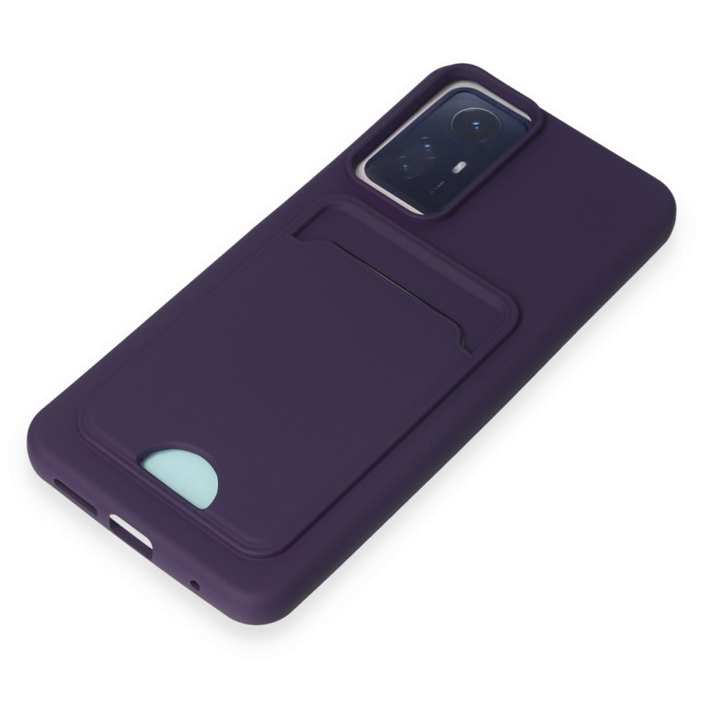 Newface Xiaomi Redmi Note 11S Kılıf Kelvin Kartvizitli Silikon - Derin Mor