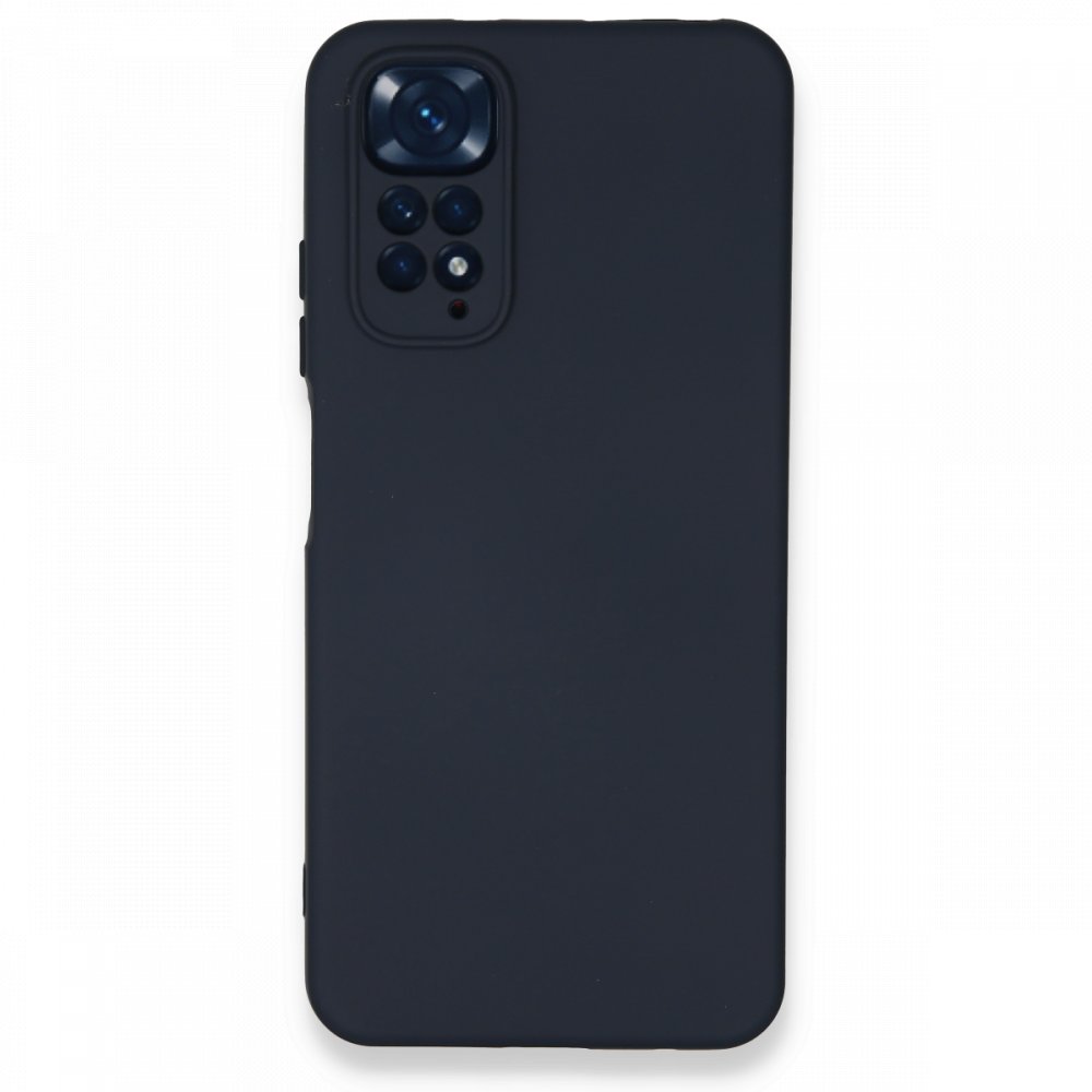 Newface Xiaomi Redmi Note 11S Kılıf Nano içi Kadife Silikon - Lacivert