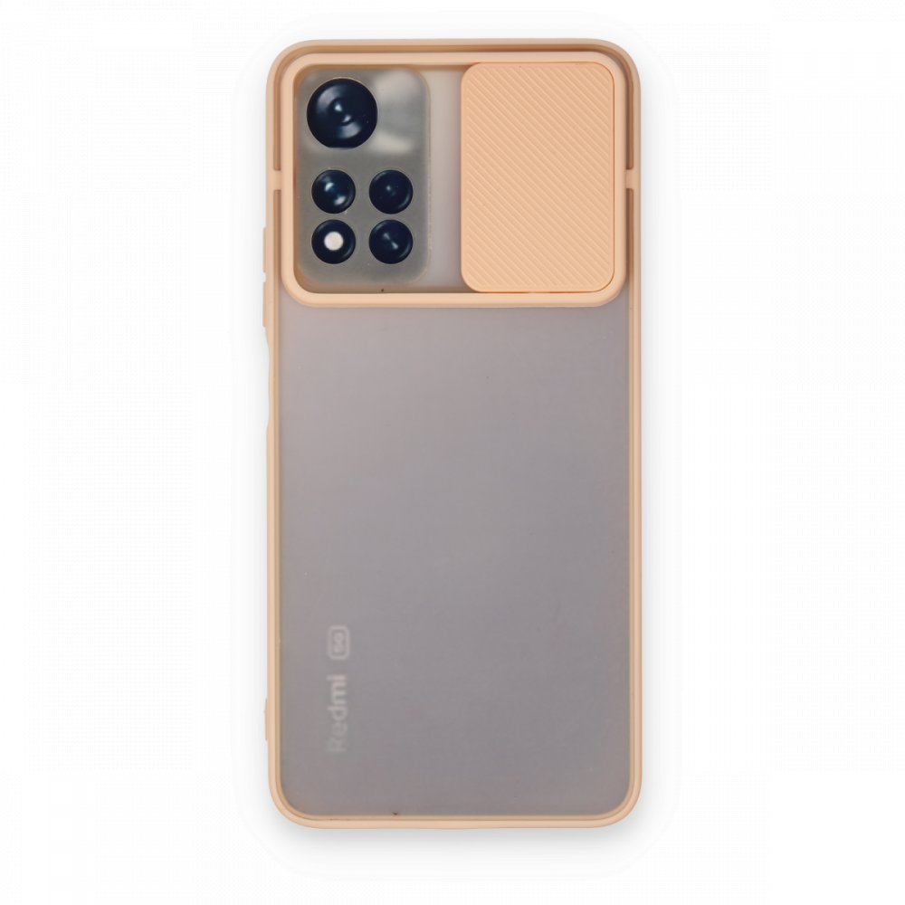 Newface Xiaomi Redmi Note 11T Kılıf Palm Buzlu Kamera Sürgülü Silikon - Pembe