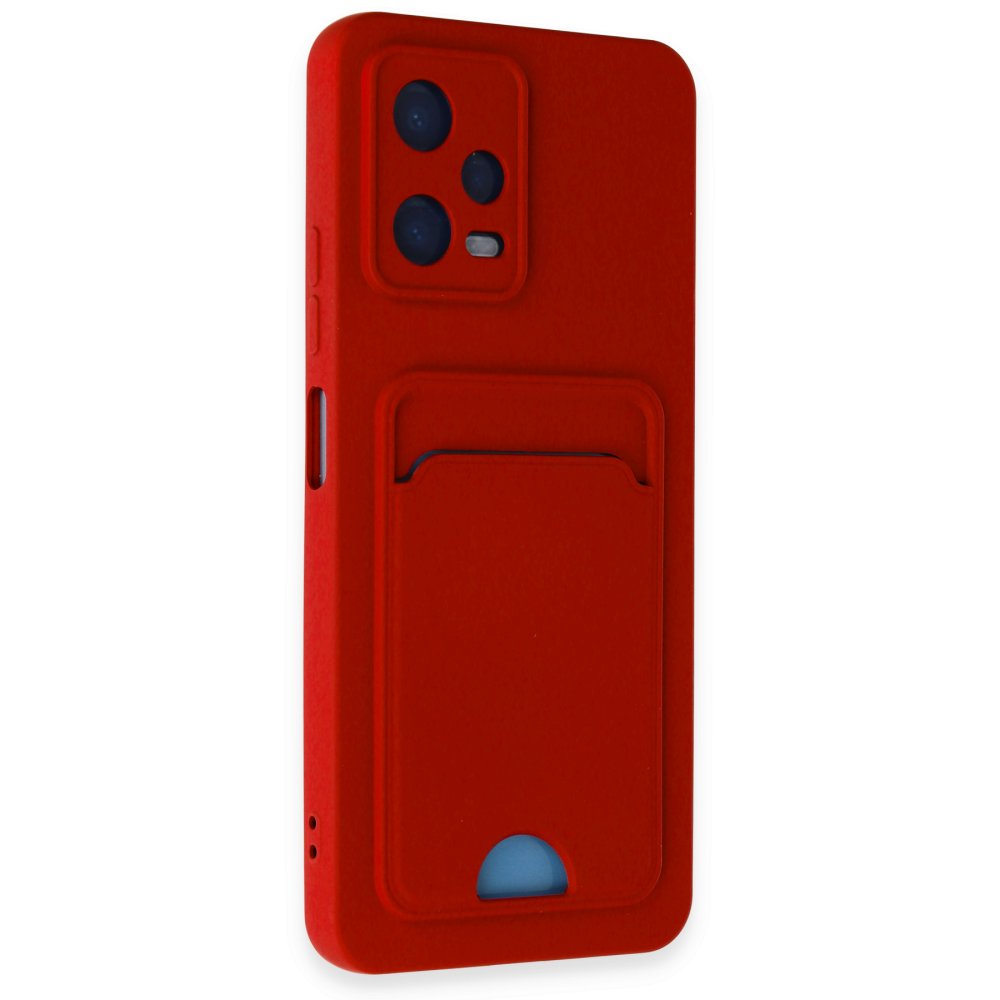 Newface Xiaomi Redmi Note 12 4G Kılıf Kelvin Kartvizitli Silikon - Kırmızı