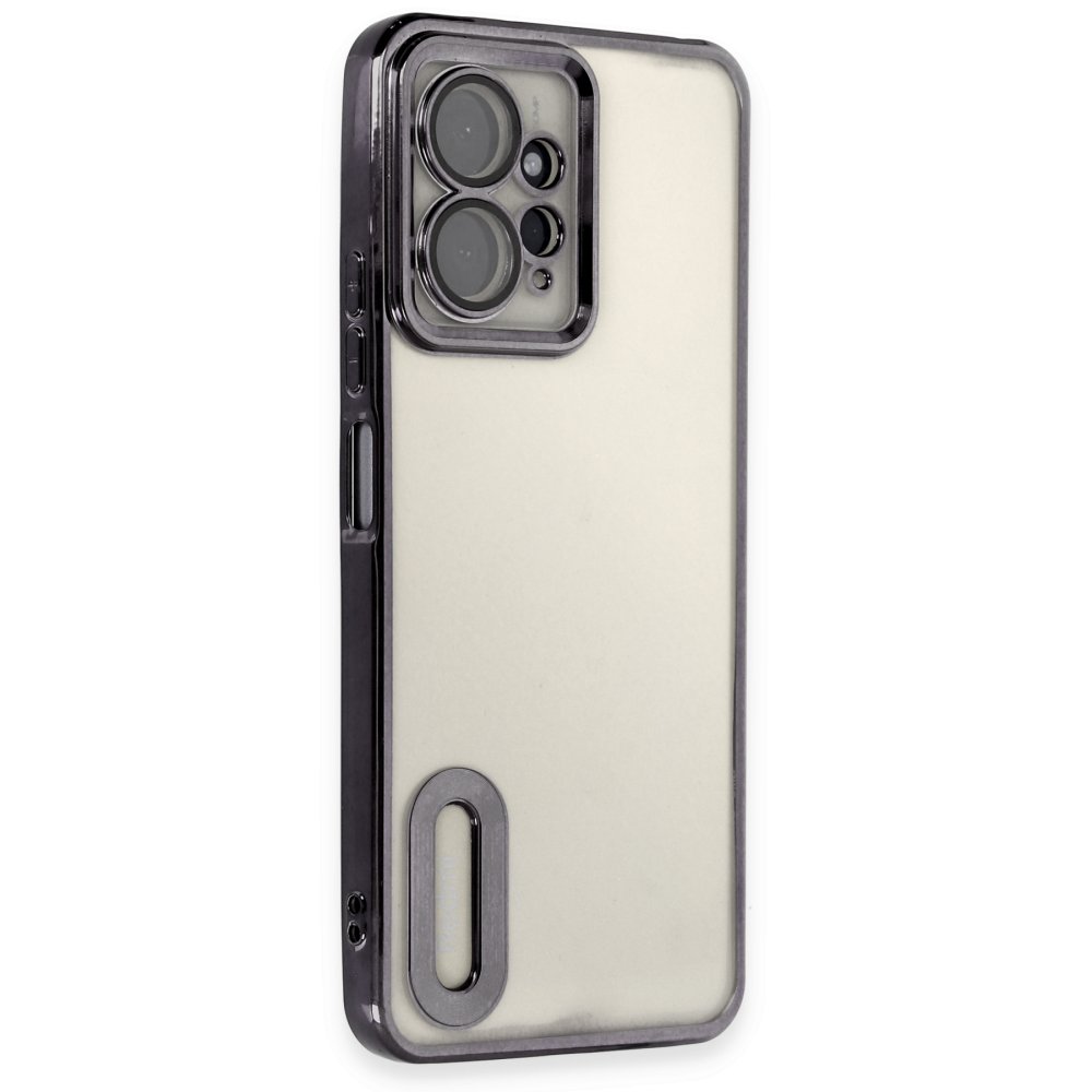 Newface Xiaomi Redmi Note 12 4G Kılıf Slot Silikon - Siyah