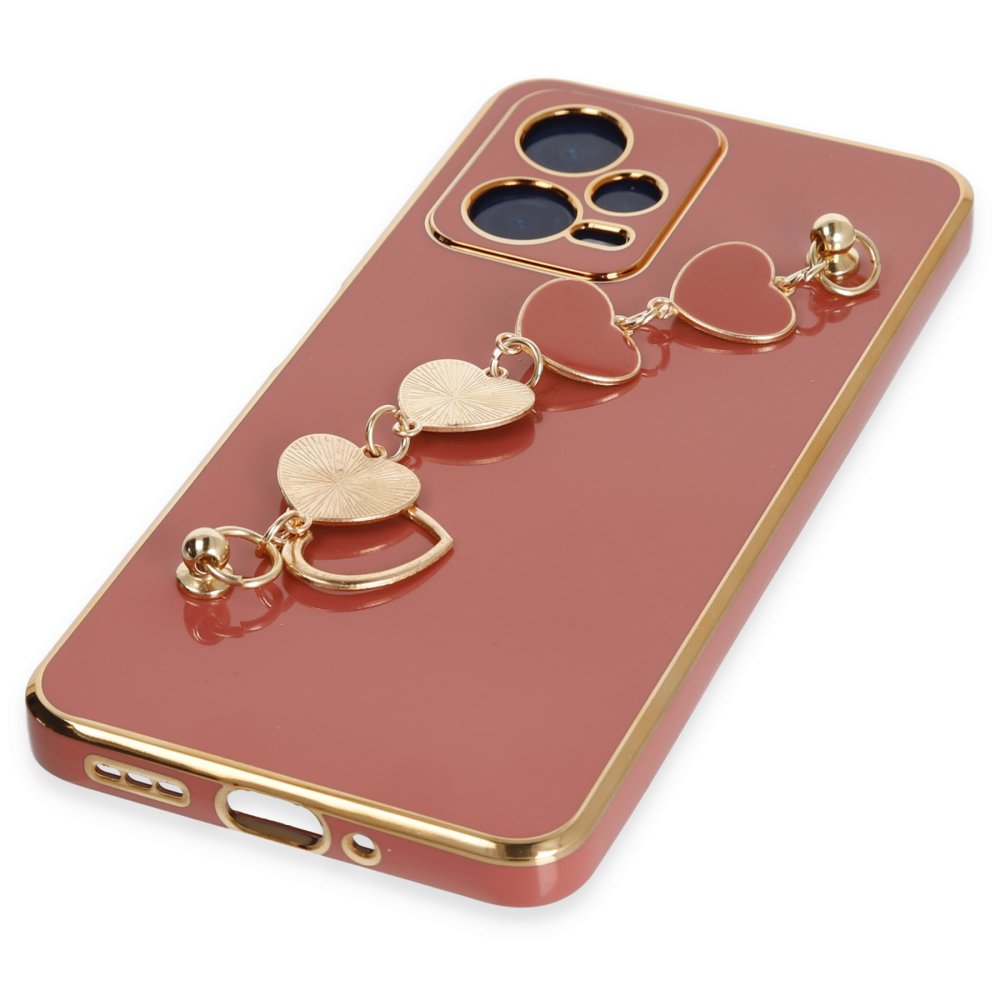 Newface Xiaomi Redmi Note 12 5G Kılıf Esila Silikon - Kırmızı