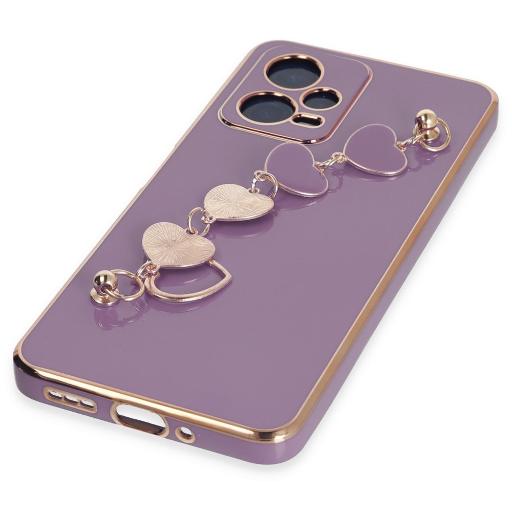 Newface Xiaomi Redmi Note 12 5G Kılıf Esila Silikon - Mor