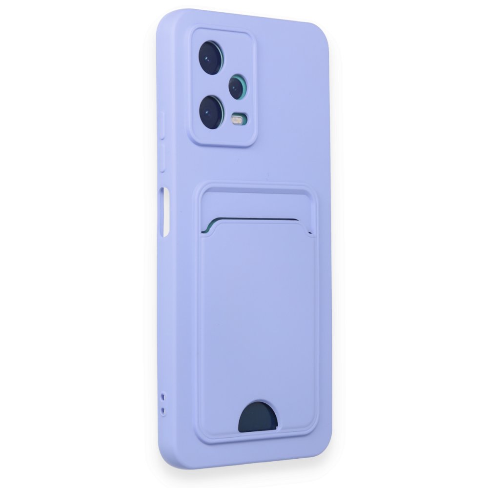 Newface Xiaomi Redmi Note 12 5G Kılıf Kelvin Kartvizitli Silikon - Lila
