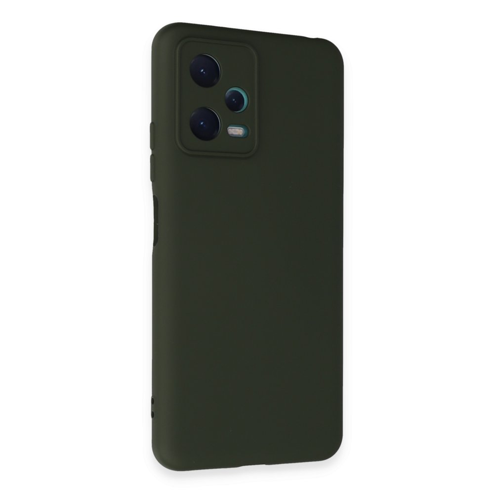 Newface Xiaomi Redmi Note 12 5G Kılıf Nano içi Kadife Silikon - Koyu Yeşil