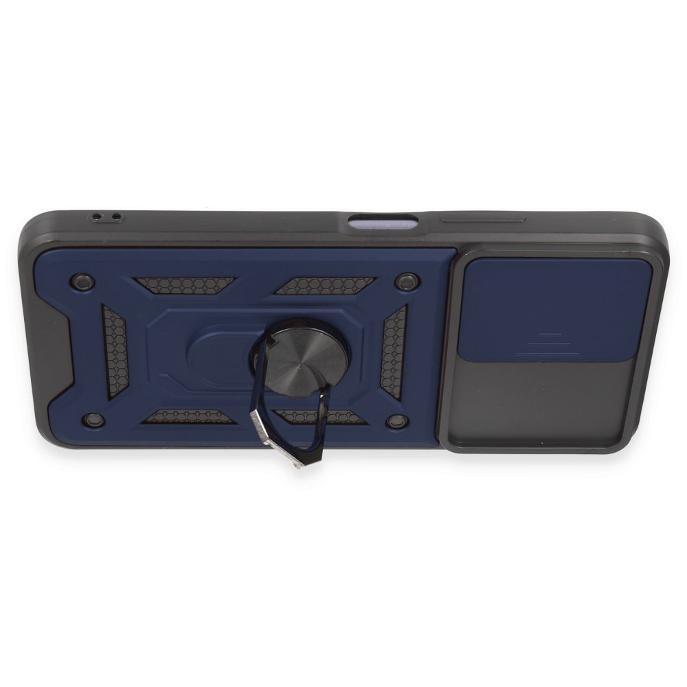 Newface Xiaomi Redmi Note 12 5G Kılıf Pars Lens Yüzüklü Silikon - Lacivert