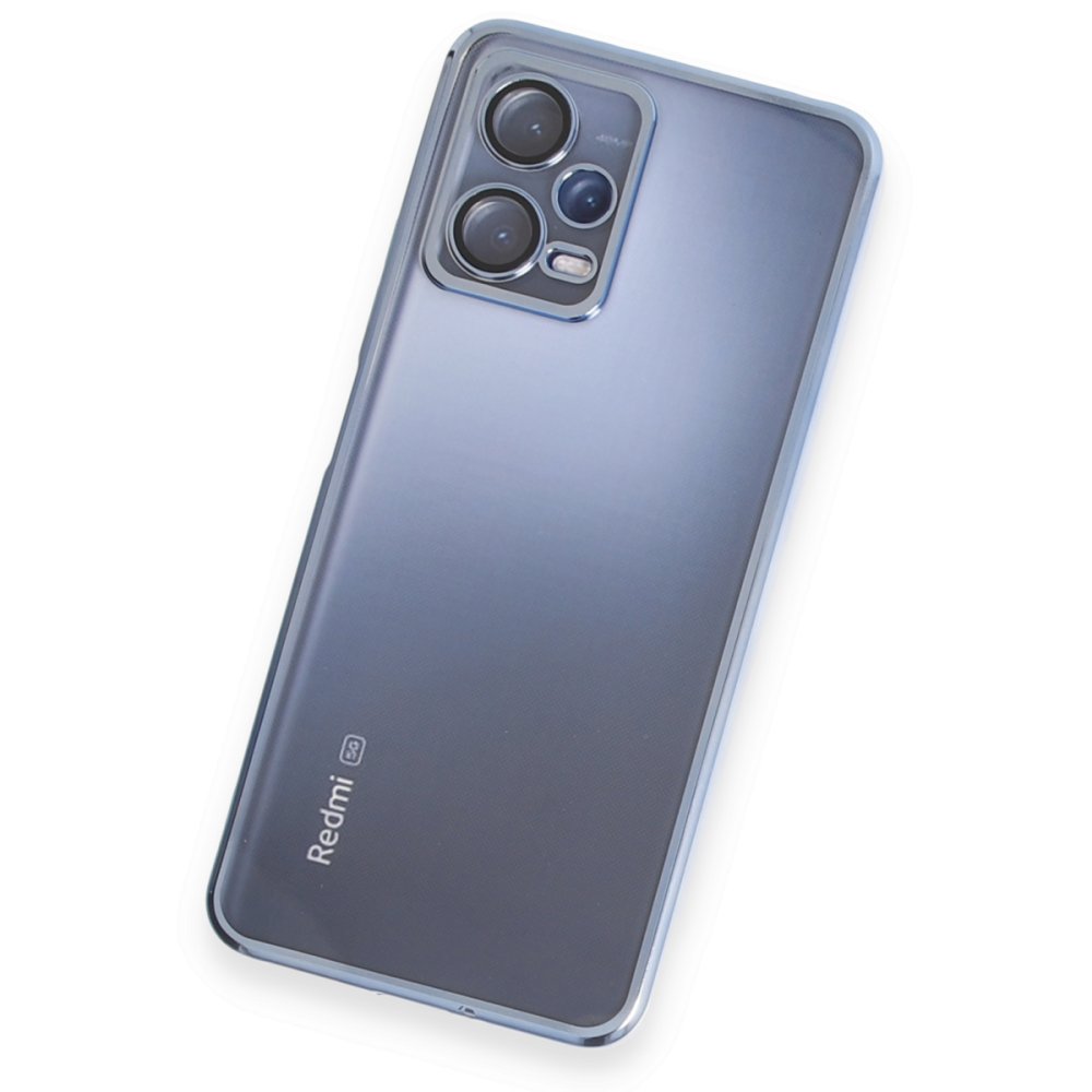 Newface Xiaomi Redmi Note 12 5G Kılıf Razer Lensli Silikon - Açık Mavi