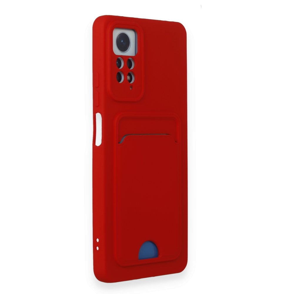 Newface Xiaomi Redmi Note 12 Pro 4G Kılıf Kelvin Kartvizitli Silikon - Kırmızı